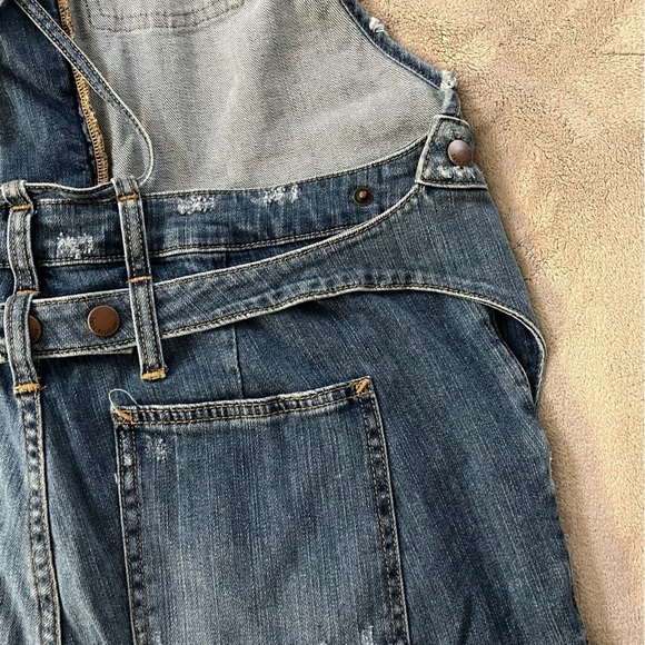 True Religion Overalls Zipper Front Relaxed Fit Thin adjustable Straps Size XL - Picture 7 of 13